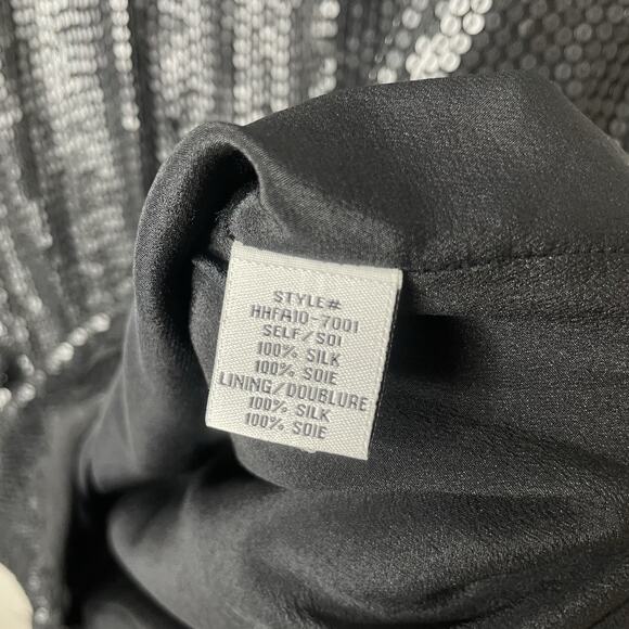 Haute Hippie Womens Cocktail Dress Silk All Over Sequin Size M Sheath Flapper - Picture 6 of 13